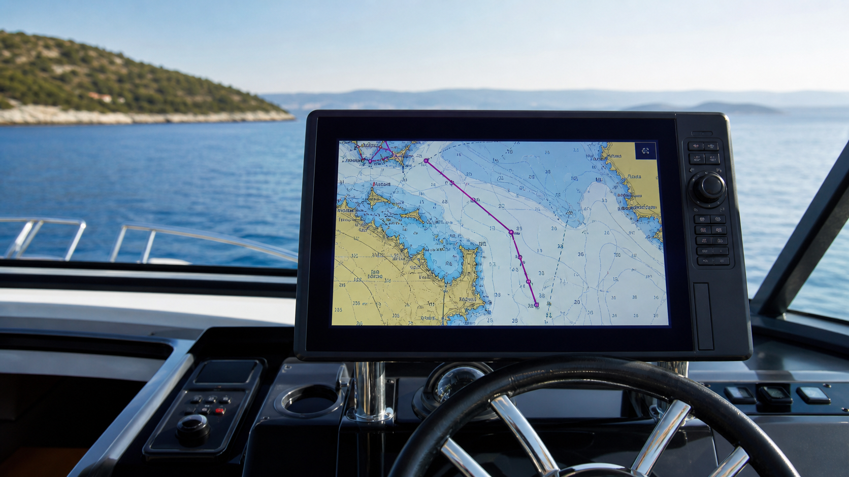 Risanje navigacijske naloge na navtično karto – NavtiQ
