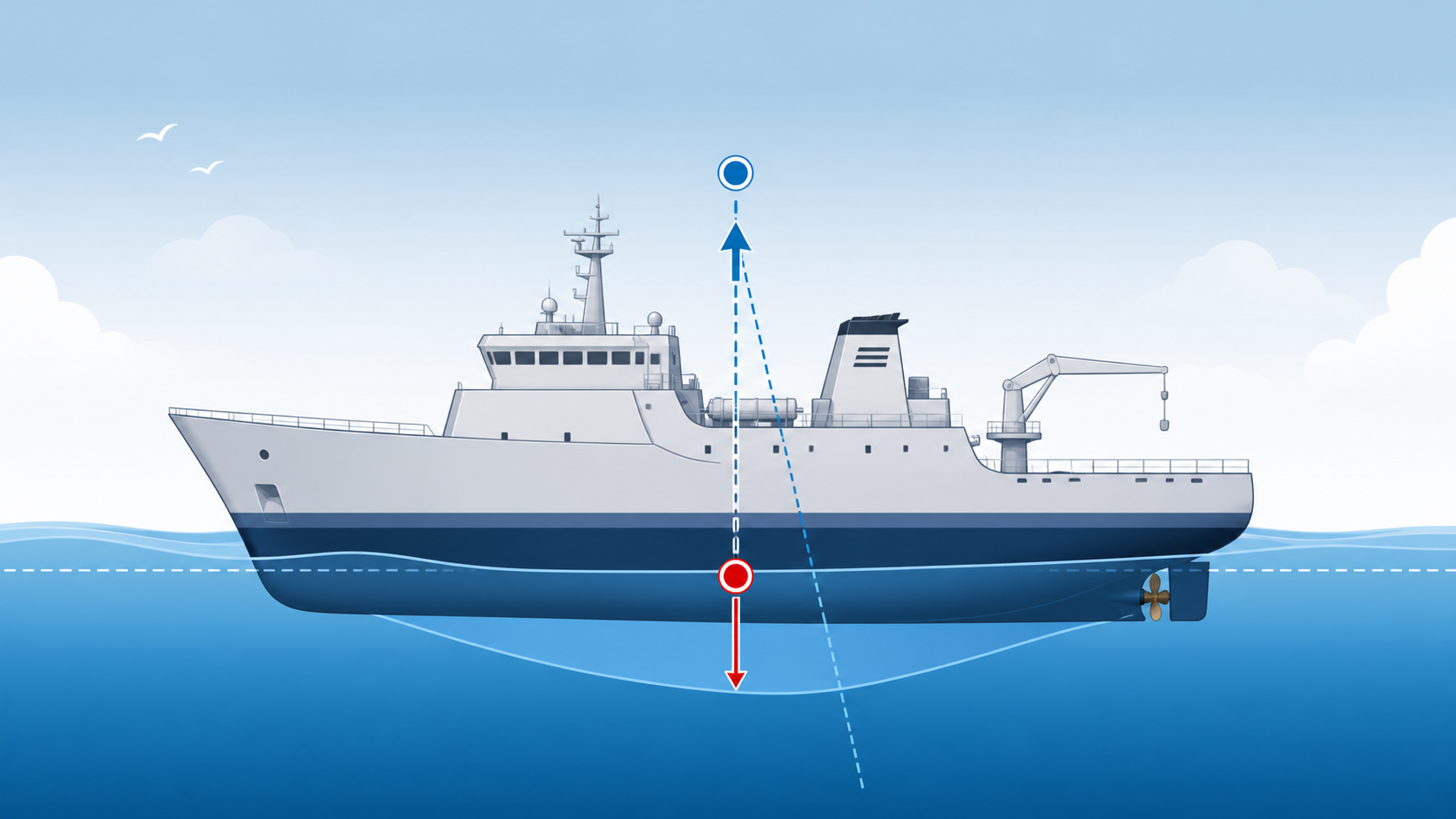 Metacenter in GM kot merilo stabilnosti plovila – NavtiQ